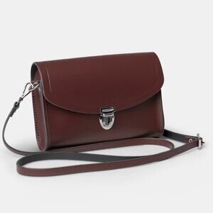 Cambridge Satchel England The Pushlock Leather Purse Bag in Oxblood